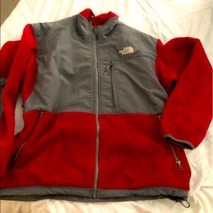 Cranberry North Face fleece zip up jacket